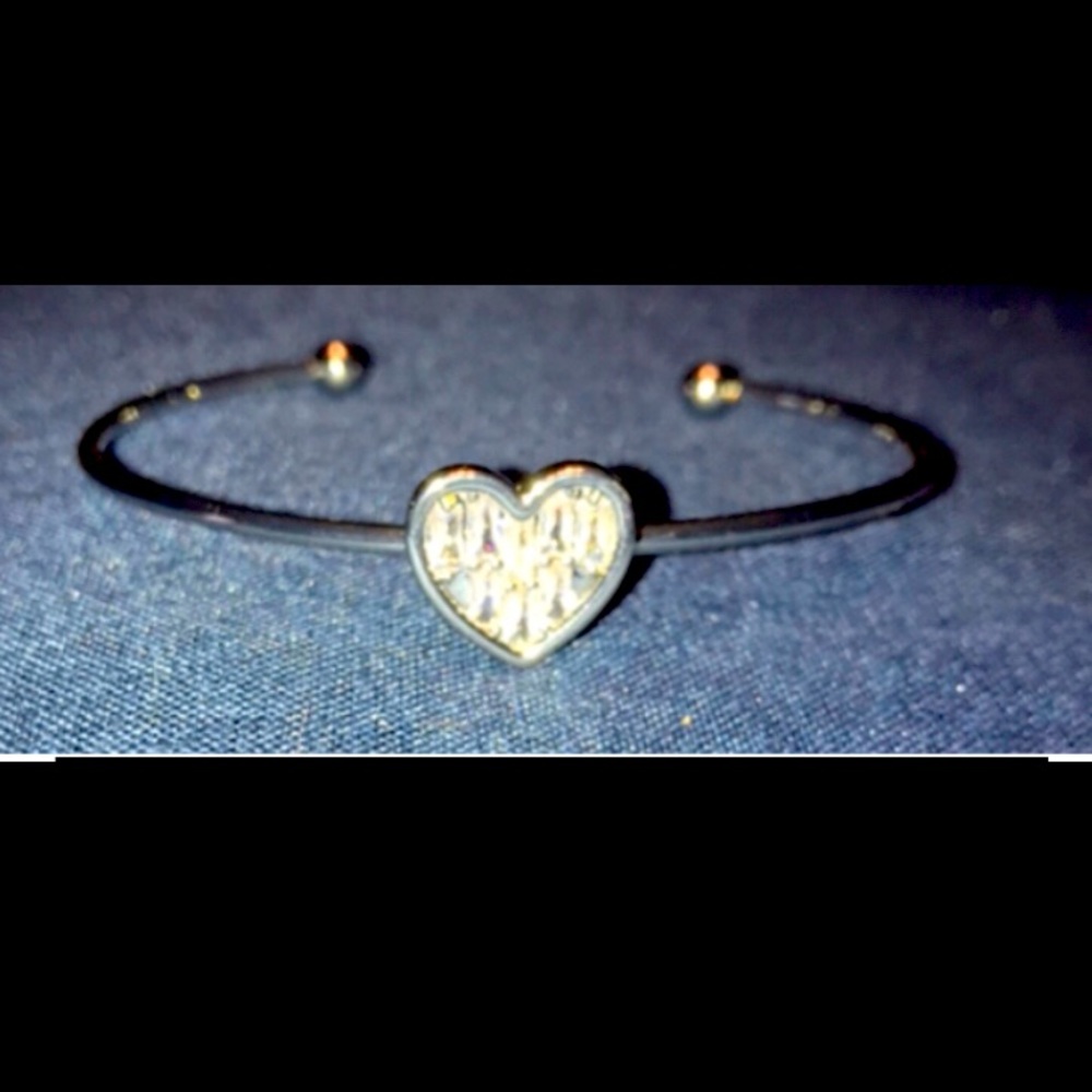 Dainty Heart Cuff Bracelet